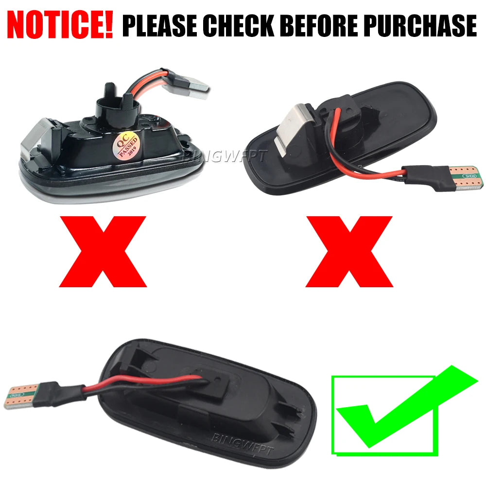 Audi LED Side Marker / Wing Repeater Lights (Smoked Lens, Amber)