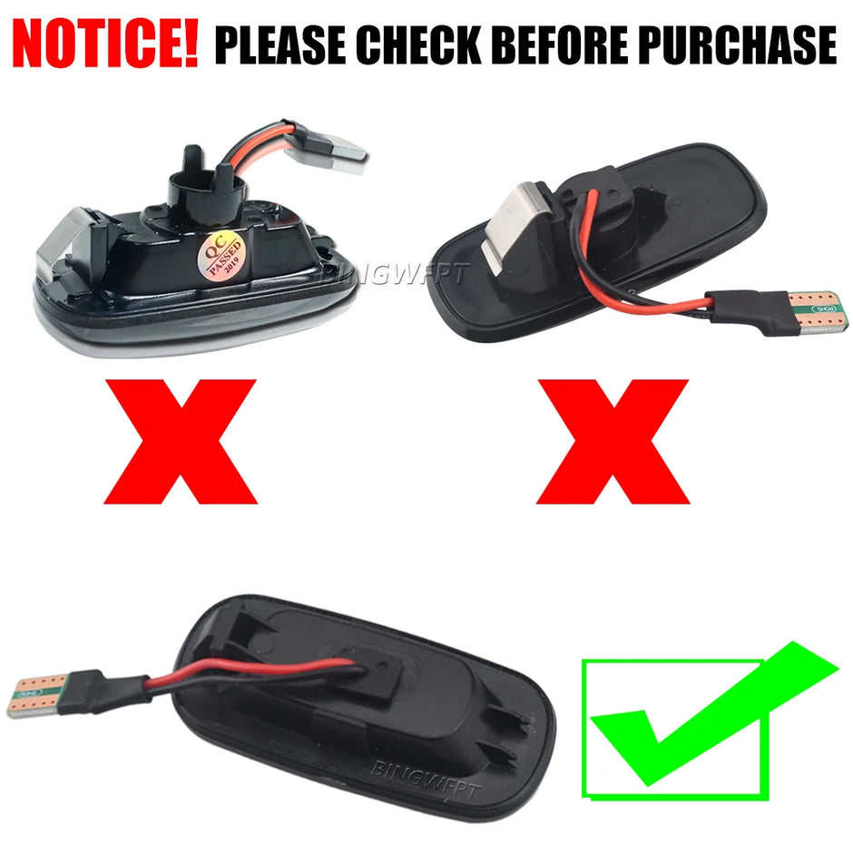 Audi LED Side Marker / Wing Repeater Lights (Smoked Lens, Amber)