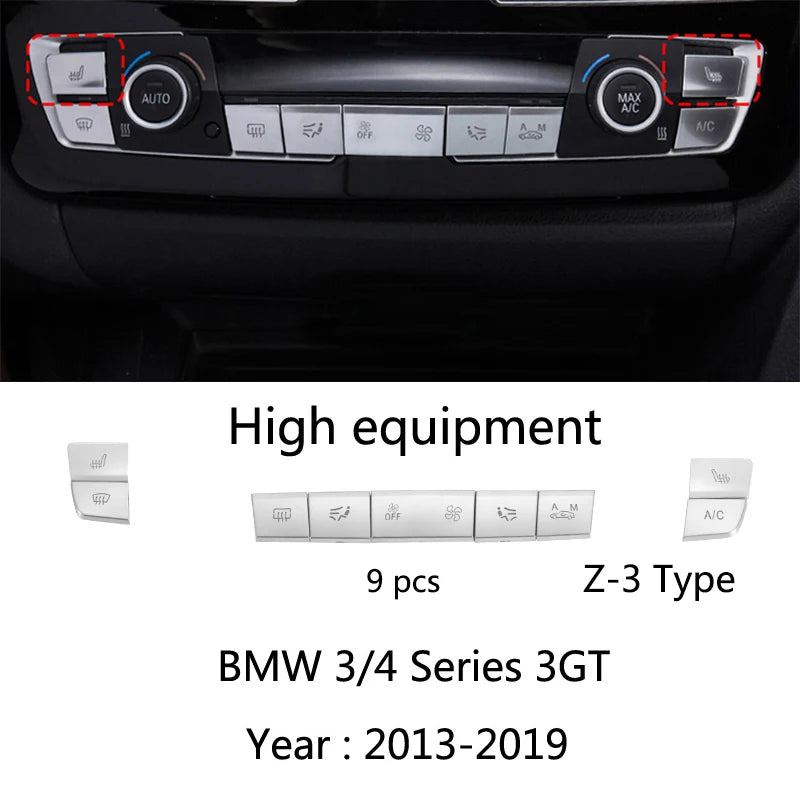 BMW 3/4 Series Centre Console / Gear-Shift Trim Sticker (Carbon-look)