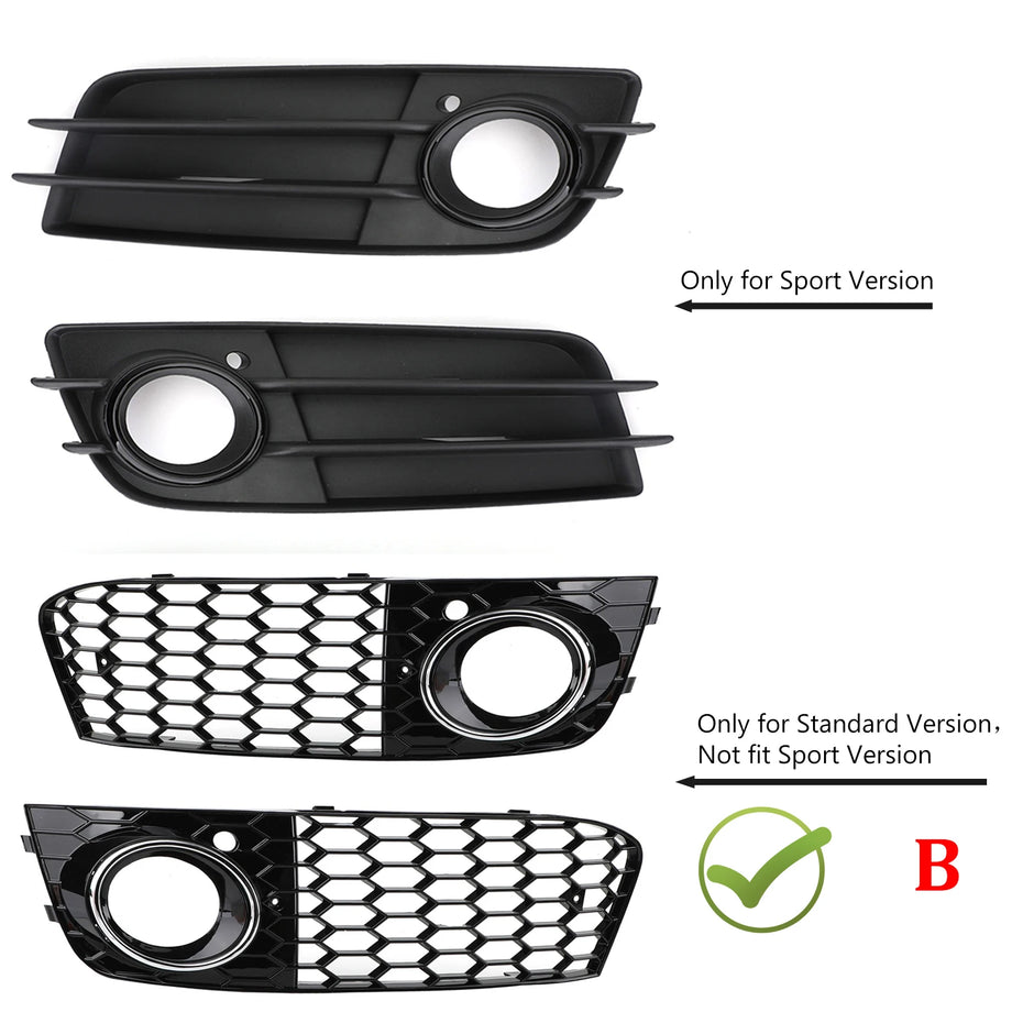 Audi A4 B8 Honeycomb Fog Light / Open Vent Grilles