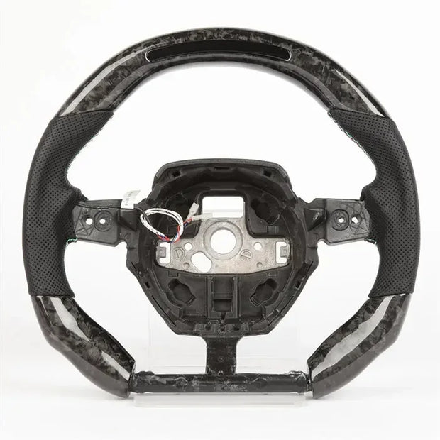 LED Carbon Fiber Steering Wheel (Perforated Leather) for Lamborghini Huracán (2018–2024)