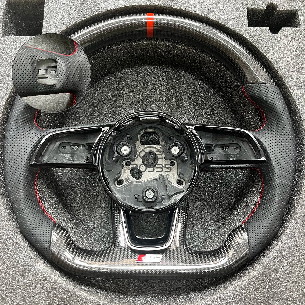 Real Carbon Fibre Steering Wheel – Customisable (Audi Fitment)