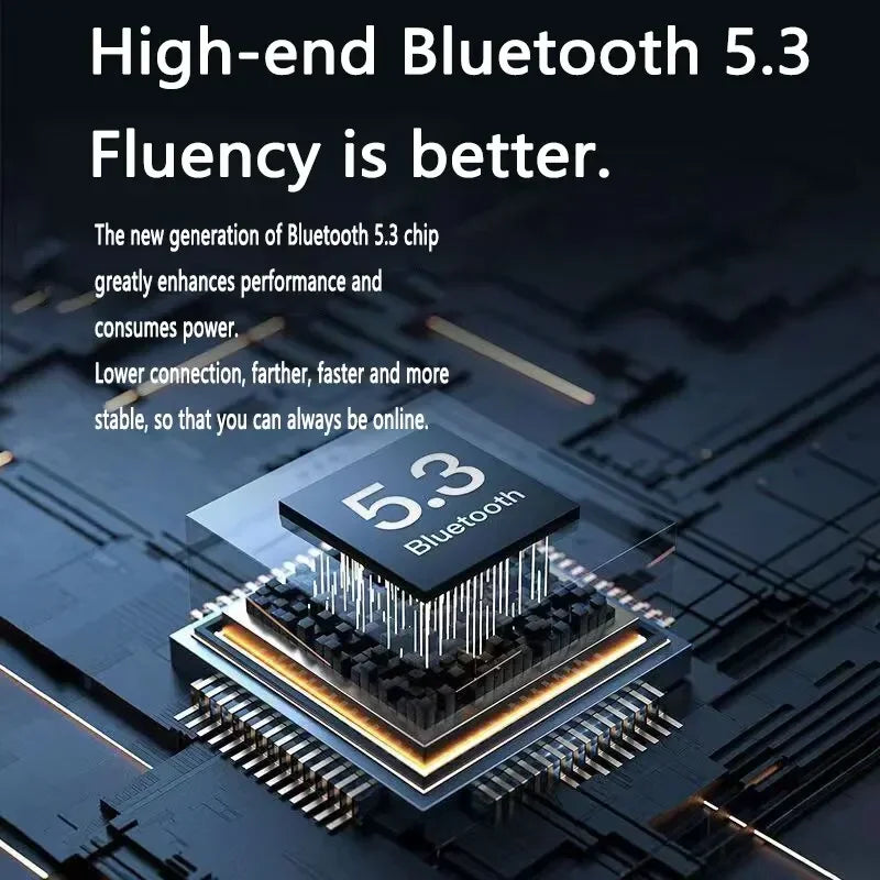 T2 Wireless Earphones Transparent LED Digital Display