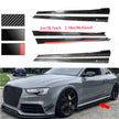 Universal Side Skirt Extensions For Audi (Gloss Black/Carbon)