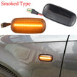 Audi LED Side Marker / Wing Repeater Lights (Smoked Lens, Amber)