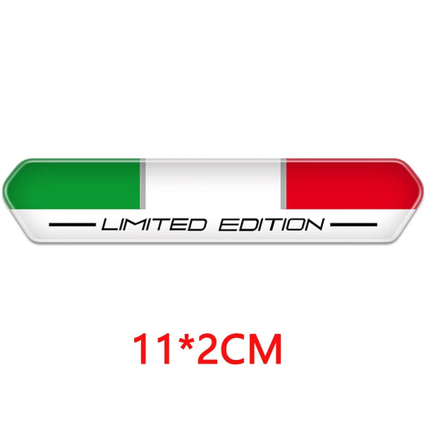 3D Reflective Italia Flag Sticker / Epoxy Resin Decal (Waterproof) – Motorcycles & Scooters