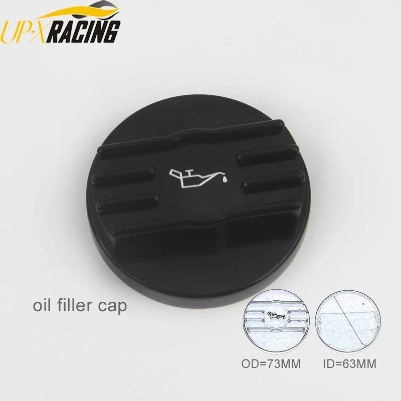 Aluminium Engine Bay Cap Covers (Oil + Coolant + Washer) – Red/Black