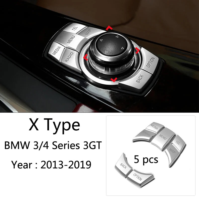 BMW 3/4 Series Centre Console / Gear-Shift Trim Sticker (Carbon-look)