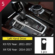 Carbon Fibre Interior Trim Sticker Set (Gearshift / AC / CD / Door Trim) – BMW X3 F25 / X4 F26