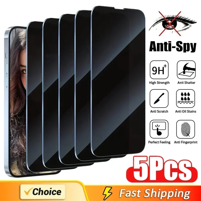 5Pcs Privacy Screen Protector For iPhone X-17