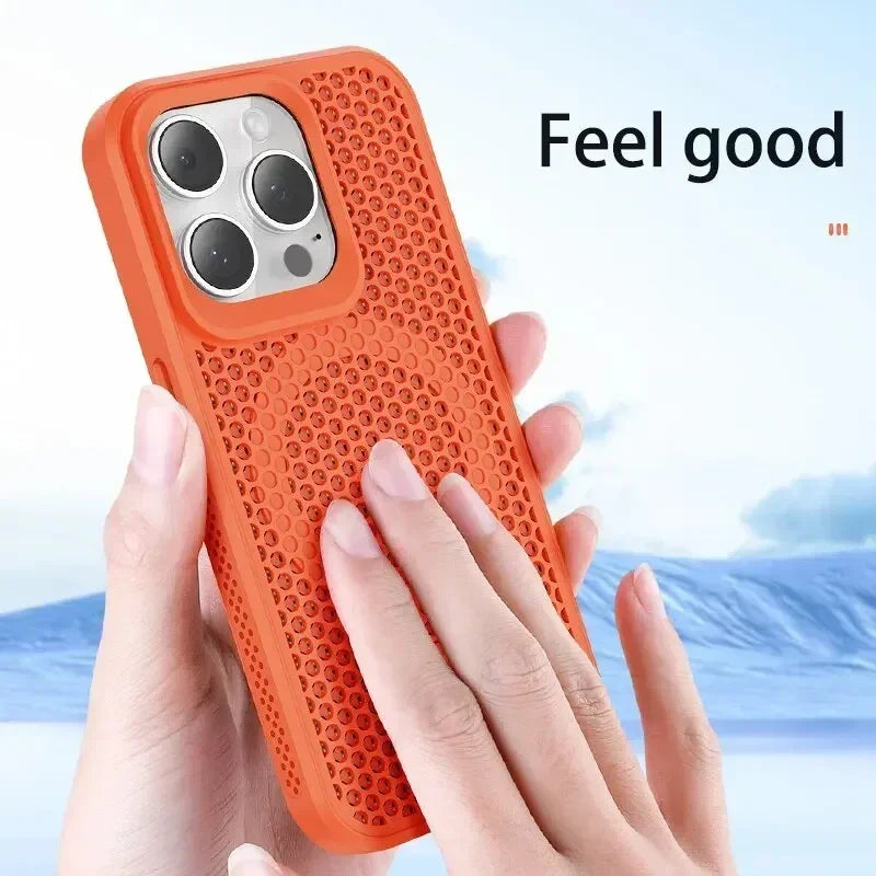 Cooling Phone Case For iPhone 11-17 Hard Back Magnetic For Magsafe