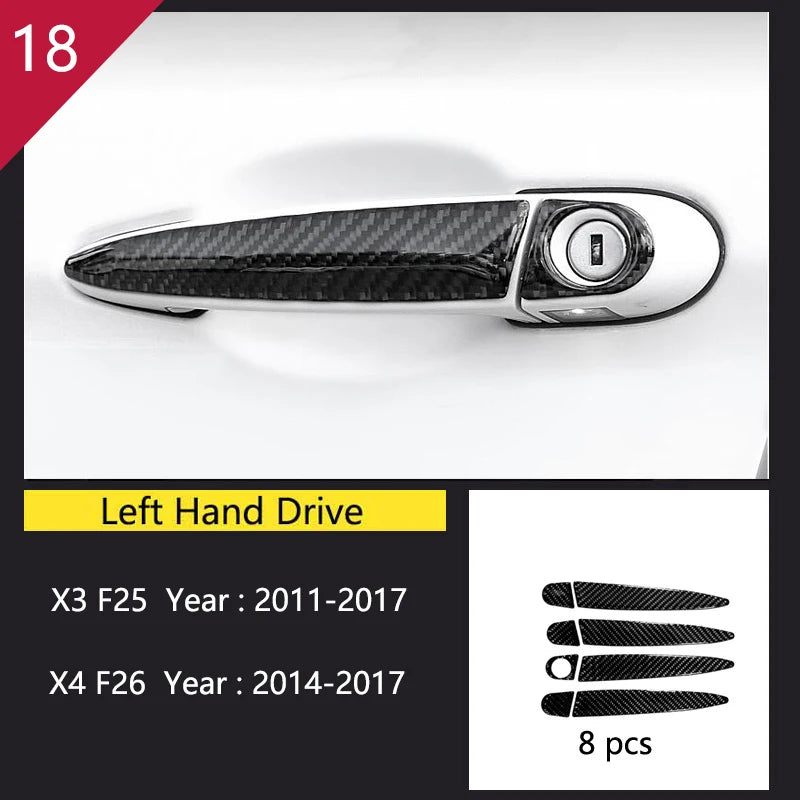 Carbon Fibre Interior Trim Sticker Set (Gearshift / AC / CD / Door Trim) – BMW X3 F25 / X4 F26