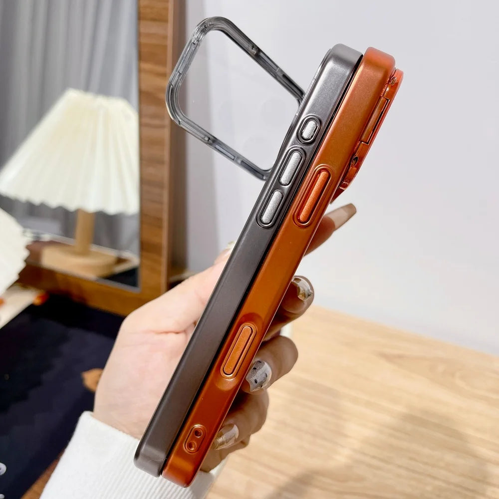 Folding Magnetic Shockproof Glass iPhone Case For iPhone 17 / 17 Pro / 17 Pro Max