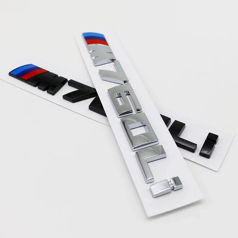 BMW M-Performance Style Rear Boot Badge Letters (Adhesive Emblem)