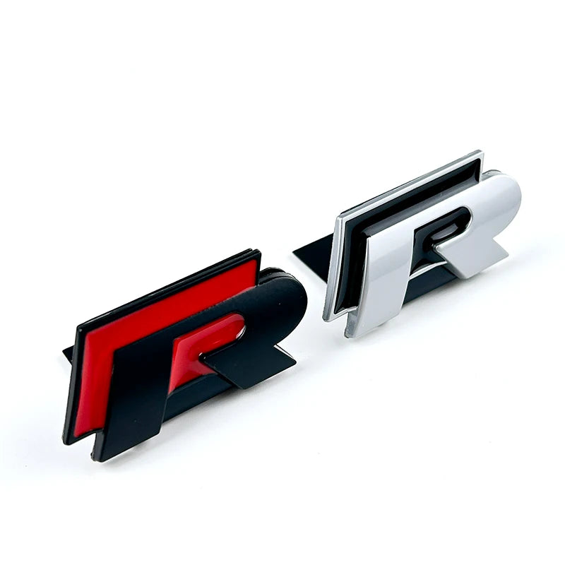 3D Metal R Badge Car Grille Emblem Sticker – Volkswagen
