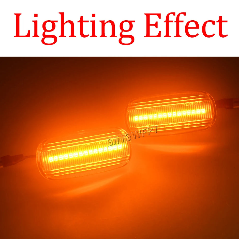 Audi LED Side Marker / Wing Repeater Lights (Smoked Lens, Amber)