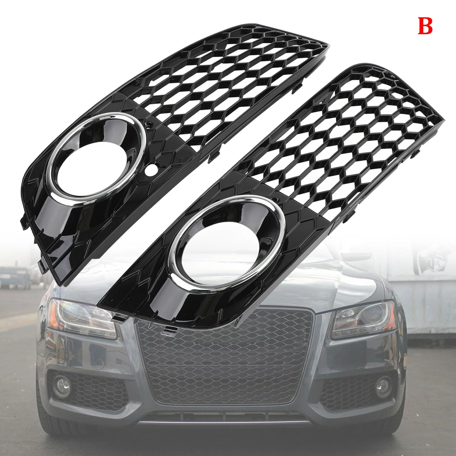 Audi A4 B8 Honeycomb Fog Light / Open Vent Grilles
