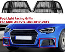 Audi A3 8V S-Line Fog Light Racing Grille Covers (Pair) – 2017–2019