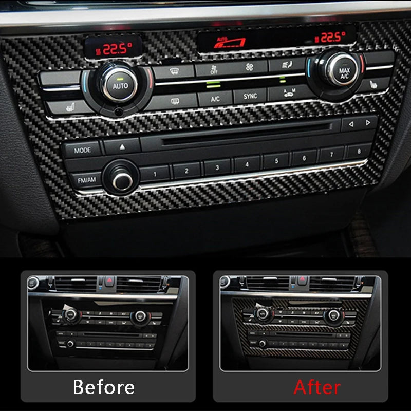 Carbon Fibre Interior Trim Sticker Set (Gearshift / AC / CD / Door Trim) – BMW X3 F25 / X4 F26