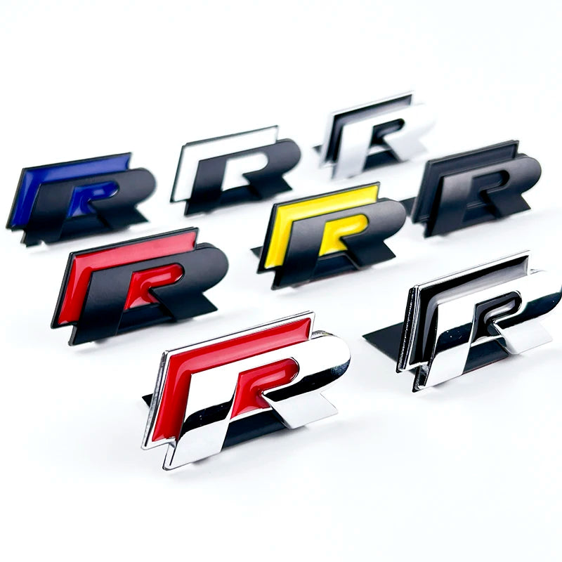 3D Metal R Badge Car Grille Emblem Sticker – Volkswagen