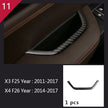 Carbon Fibre Interior Trim Sticker Set (Gearshift / AC / CD / Door Trim) – BMW X3 F25 / X4 F26