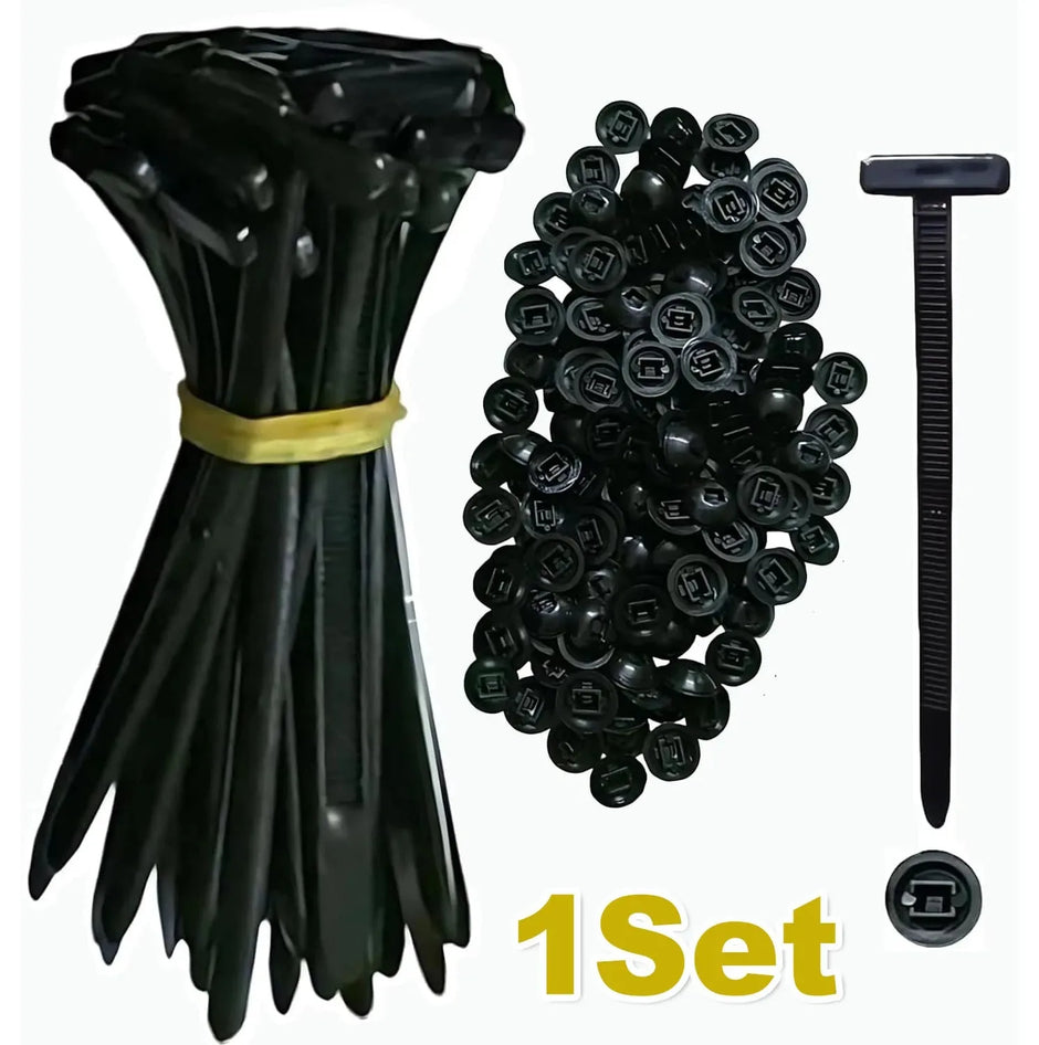 Universal Nylon Cable Tie Buckle Fastener Clips (Wire & Loom Retainers)