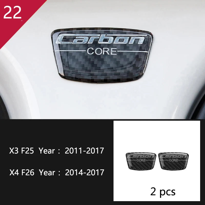Carbon Fibre Interior Trim Sticker Set (Gearshift / AC / CD / Door Trim) – BMW X3 F25 / X4 F26