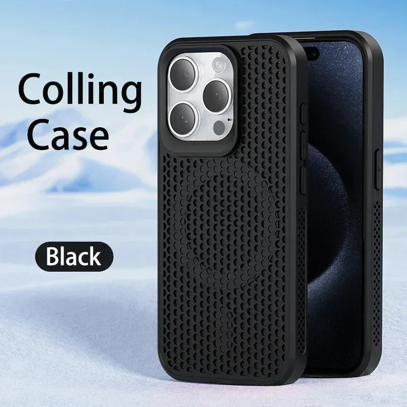 Cooling Phone Case For iPhone 11-17 Hard Back Magnetic For Magsafe