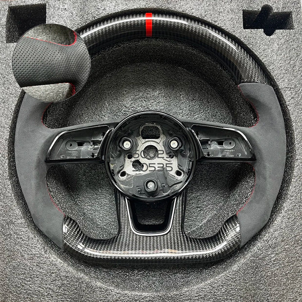 Real Carbon Fibre Steering Wheel – Customisable (Audi Fitment)