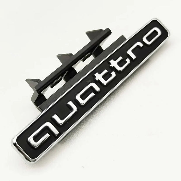 Audi “quattro” Front Grille Emblem Badge – 95mm (3D ABS)