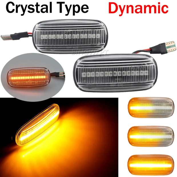 Audi LED Side Marker / Wing Repeater Lights (Smoked Lens, Amber)